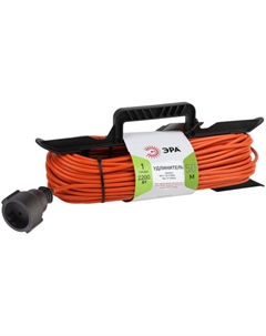 Удлинитель на рамке 50м 1-местный б/з 16А IP20 2х1,5мм ПВС оранжевый Era