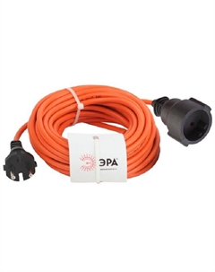 Удлинитель 20м 1-местный б/з 6А IP44 2х0,75мм ПВС оранжевый Era