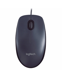 Мышь проводная M90, 1000dpi, оптическая светодиодная, USB, черный (910-001795) Logitech
