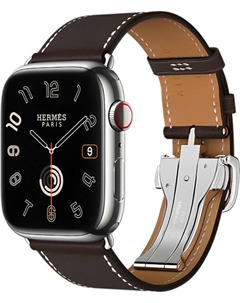 Watch Series 10 Hermes, 46 мм, титановый корпус, кожаный ремешок коричневого цвета Apple
