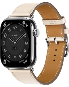 Watch Series 10 Hermes, 46 мм, титановый корпус, кожаный ремешок бежевого цвета Apple