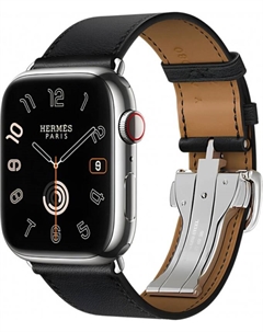 Watch Series 10 Hermes, 46 мм, титановый корпус, кожаный ремешок черного цвета Apple