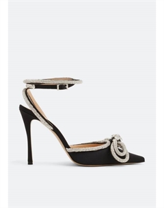 Атласные туфли Double bow satin pumps, черный Mach & mach