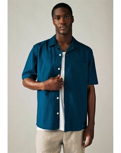 Рубашка с кубинским воротником, синий Next