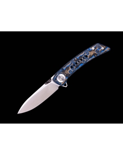 Складной нож W3610MBL, сталь 14C28N, рукоять микарта, Pattern Blue Dr.tech