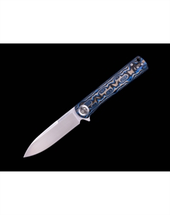Складной нож W3896MBL, сталь D2, рукоять микарта, Pattern blue Dr.tech