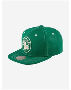 Бейсболка с прямым козырьком MITCHELL NESS HHSS6725-BCEYYPPPGREN Boston Celtics NBA (зеленый), Зеленый Mitchell and ness