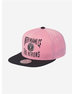Бейсболка с прямым козырьком MITCHELL NESS HS8189-IMCPINK Inter Miami CF MLS (розовый), Розовый Mitchell and ness
