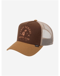 Бейсболка с сеточкой  HFT Lazy Barista (коричневый), Коричневый Djinns