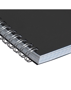 Тетрадь на спирали a5, 96 листов, в клетку, пластиковая обложка, блок офсет, черная Calligrata