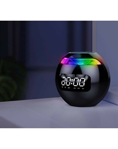 Часы - будильник электронные настольные: колонка, bluetooth, tf-карта, 8.5 х 7.5 см, usb Nobrand