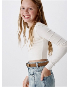 Базовый укороченный лонгслив для девочек Sela