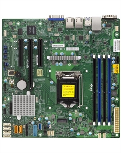 Материнская плата MBD-X11SSL-F-B (1151, C232, 4xDDR4, 6x6G, mATX 9.6"x9.6", PCIE3.0 1(x16) 1(x8) 1(x4),2xGE) Bulk Supermicro