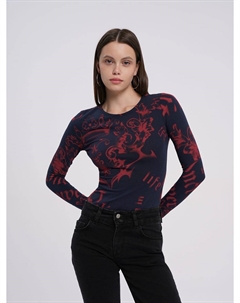 Трикотажное боди с орнаментом Твое