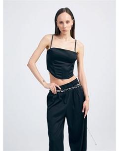 Короткий корсетный топ на бретелях Твое