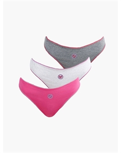 Трусы-танга - 3 шт. из хлопка с принтом Твое