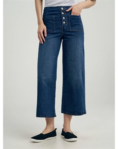 Укороченные джинсы кюлоты с высокой талией Твое