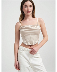 Короткий корсетный топ на бретелях Твое