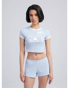 Хлопковая пижама с футболкой и шортами Твое