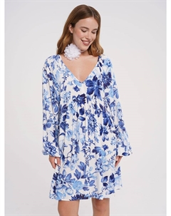 Летнее мини платье с высокой талией Твое