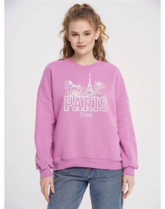 Утепленный свитшот с принтом Paris Твое