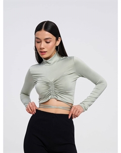 Укороченная водолазка с завязками на талии Твое