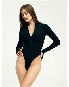 Боди-водолазка с молнией и вырезом для большого пальца Твое