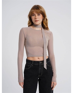 Прозрачная кофта с поясом на шею Твое