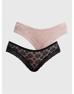 Кружевные полупрозрачные трусы-слипы - 2 шт. Твое