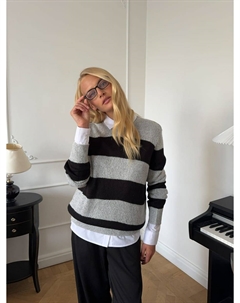 Трикотажный полосатый джемпер Твое