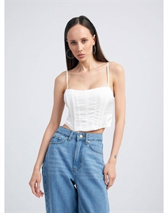 Короткий корсетный топ на бретелях Твое