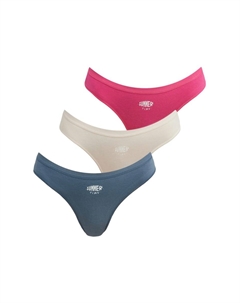 Трусы-стринги - 3 шт. из хлопка с надписями Твое