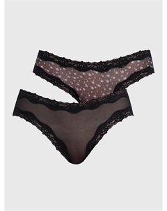 Полупрозрачные трусы-слипы в цветочек - 2 шт. Твое