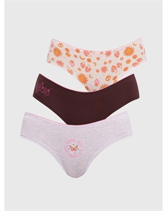 Набор хлопковых трусов-шорт с принтом - 3 шт. Твое