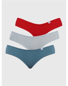 Хлопковые трусы-шорты в рубчик - 3 шт. Твое