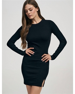 Мини платье с длинными рукавами и разрезом Твое