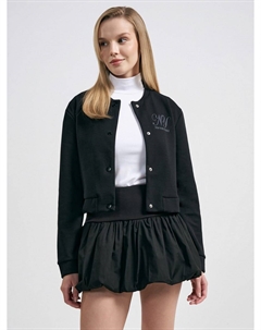 Укороченная толстовка бомбер с надписью Твое