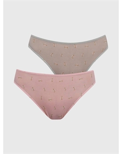 Трусы-танга -2 шт. полупрозрачные в цветочек Твое