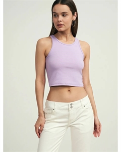 Однотонный укороченный топ на широких бретелях Твое