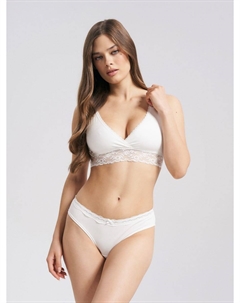 Набор бюстгальтер и трусы из хлопка с кружевом Твое