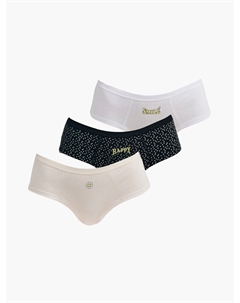 Трусы-шорты 3 шт. набор в полоску и горошек Твое