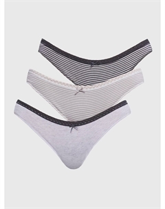 Полосатые хлопковые трусы-слипы - 3 шт. Твое