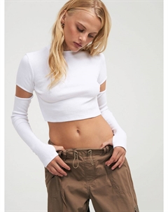 Короткая водолазка с вырезами для большого пальца Твое