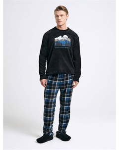 Теплая плюшевая пижама с кофтой и брюками Твое