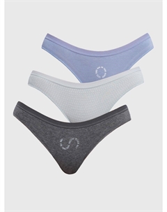 Хлопковые трусы-слипы с надписями - 3 шт. Твое