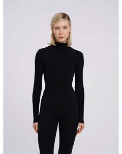 Плотная водолазка с горлом в рубчик с оборками Твое