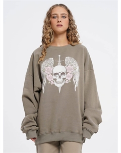 Тепллый свитшот с принтом черепа Твое