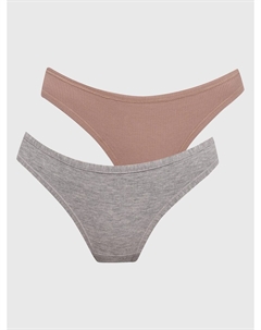 Комплект трусов-стринг в рубчик - 2 шт. Твое