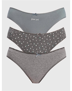 Комплект трусов-слипы в цветочек - 3 шт. Твое