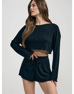 Пижама оверсайз из вискозы в рубчик Твое